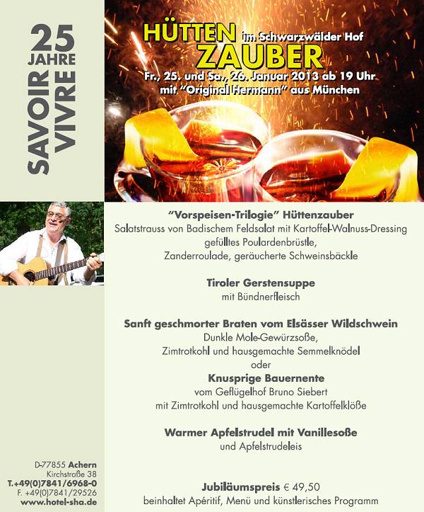 Flyer Httenzauber im Schwarzwlder Hof Achern