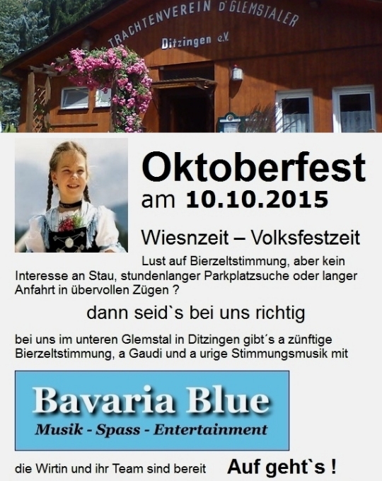 Oktoberfest beim Trachtenverein d'Glemstaler, Ditzingen