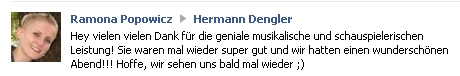 Eintrag in Facebook nach dem Fest